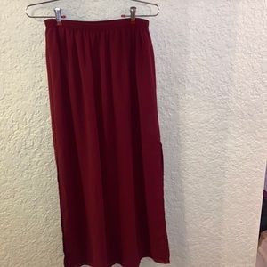 Maxi skirt, wine color, basically new!